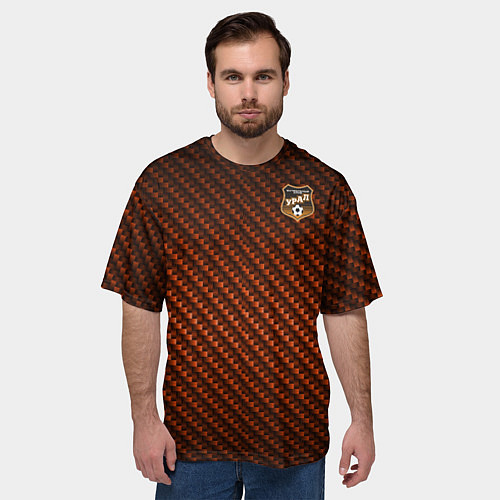 Мужская футболка оверсайз Фанат ФК Урал / 3D-принт – фото 3