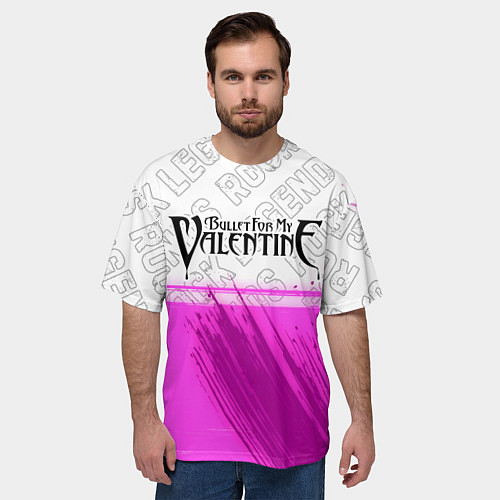 Мужская футболка оверсайз Bullet For My Valentine Rock Legends / 3D-принт – фото 3