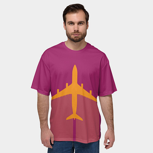 Мужская футболка оверсайз Полет в неизвестность / 3D-принт – фото 3