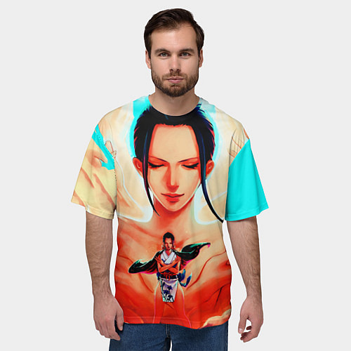 Мужская футболка оверсайз НИКО РОБИН ВАН ПИС / 3D-принт – фото 3