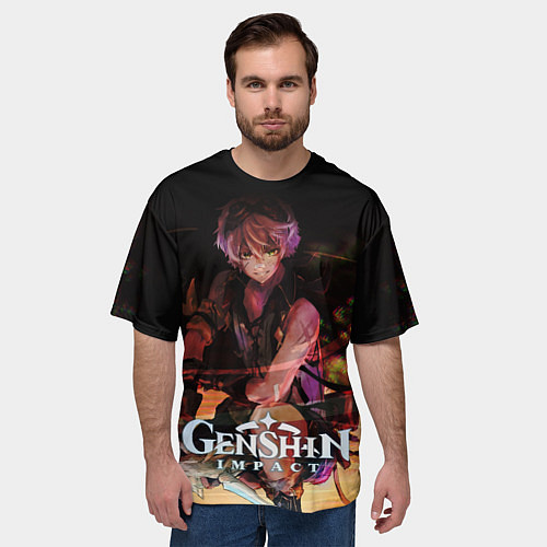 Мужская футболка оверсайз Беннет-незадачливый паренёк / 3D-принт – фото 3