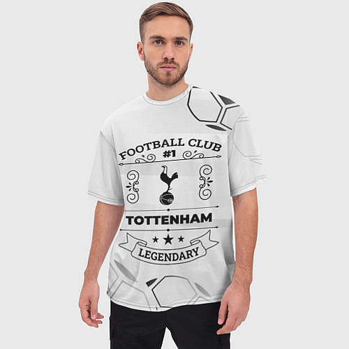 Мужская футболка оверсайз Tottenham Football Club Number 1 Legendary / 3D-принт – фото 3