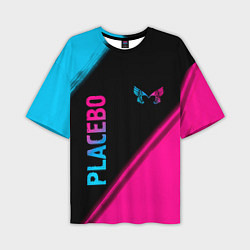 Мужская футболка оверсайз Placebo Neon Gradient