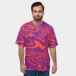 Футболка оверсайз мужская Рябь на воде Абстракция, цвет: 3D-принт — фото 2