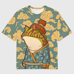 Футболка оверсайз мужская Японская лягушка, цвет: 3D-принт
