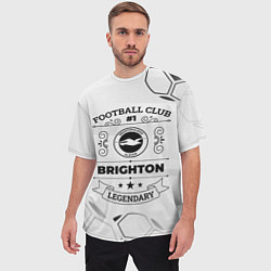 Футболка оверсайз мужская Brighton Football Club Number 1 Legendary, цвет: 3D-принт — фото 2