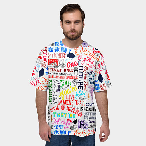 Мужская футболка оверсайз OUR FUTURE / 3D-принт – фото 3