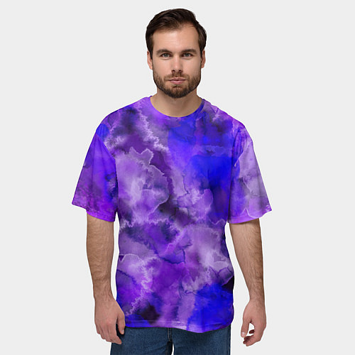 Мужская футболка оверсайз Космический хаос / 3D-принт – фото 3