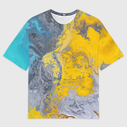 Футболка оверсайз мужская Извержение Красок, цвет: 3D-принт