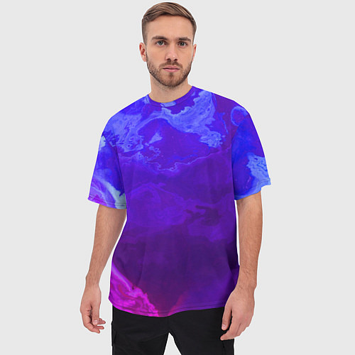 Мужская футболка оверсайз Циклон Красок / 3D-принт – фото 3