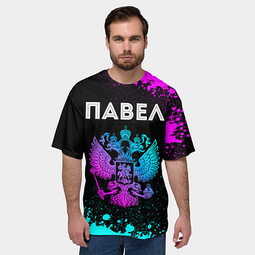 Мужская футболка оверсайз Павел Россия / 3D-принт – фото 3