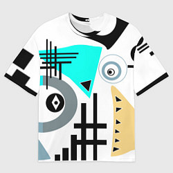 Футболка оверсайз мужская Абстрактный современный дизайн, цвет: 3D-принт
