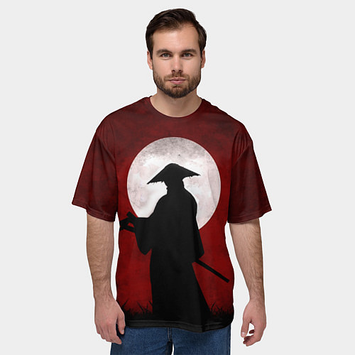 Мужская футболка оверсайз Samurai Самурай / 3D-принт – фото 3