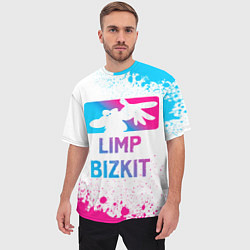 Футболка оверсайз мужская Limp Bizkit Neon Gradient, цвет: 3D-принт — фото 2