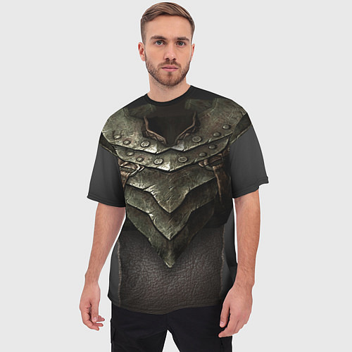 Мужская футболка оверсайз Орочья броня из SKYRIM / 3D-принт – фото 3