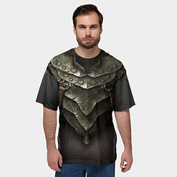 Футболка оверсайз мужская Орочья броня из SKYRIM, цвет: 3D-принт — фото 2