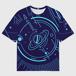 Футболка оверсайз мужская Абстрактный Космос из Линии, цвет: 3D-принт