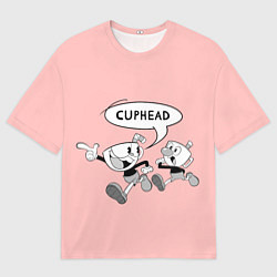 Футболка оверсайз мужская Персонажи Сuphead, цвет: 3D-принт
