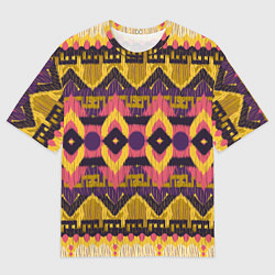Мужская футболка оверсайз Африканский узор орнамент из шерсти Africa Wool Pa