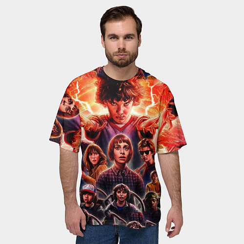 Мужская футболка оверсайз Stranger Things Арт / 3D-принт – фото 3