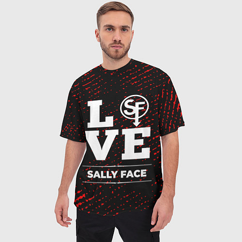 Мужская футболка оверсайз Sally Face Love Классика / 3D-принт – фото 3