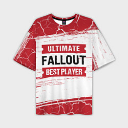 Футболка оверсайз мужская Fallout: красные таблички Best Player и Ultimate, цвет: 3D-принт
