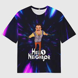 Футболка оверсайз мужская Hello Neighbor Привет сосед Бегущий сосед, цвет: 3D-принт
