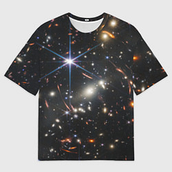 Футболка оверсайз мужская NASA: Скопление Галактик, цвет: 3D-принт