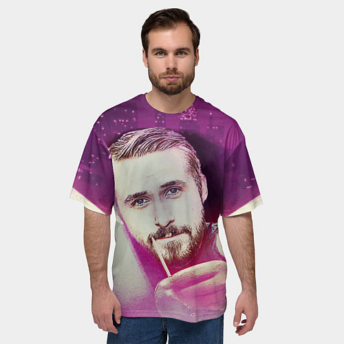 Мужская футболка оверсайз Райан Гослинг - Зубочистку? / 3D-принт – фото 3