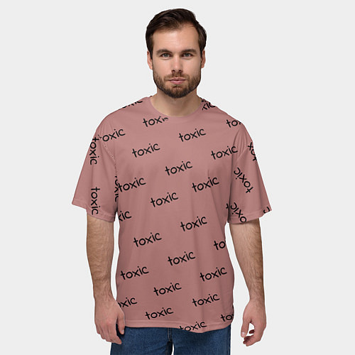 Мужская футболка оверсайз Tоксичный / 3D-принт – фото 3