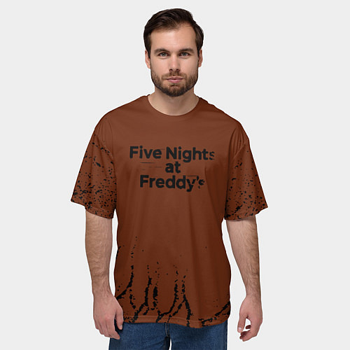 Мужская футболка оверсайз Five Nights At Freddys : game / 3D-принт – фото 3