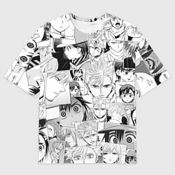 Мужская футболка оверсайз ID Вторжение паттерн