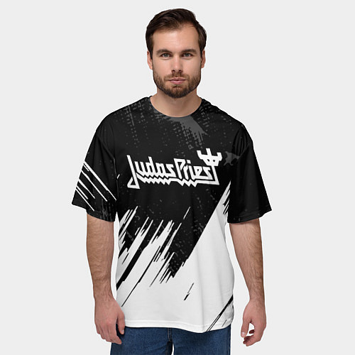 Мужская футболка оверсайз Judas Priest metal / 3D-принт – фото 3