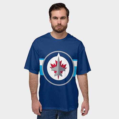 Мужская футболка оверсайз Виннипег Джетс форма / 3D-принт – фото 3