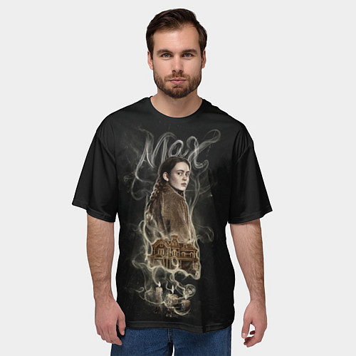 Мужская футболка оверсайз МАКС STRANGER THINGS / 3D-принт – фото 3