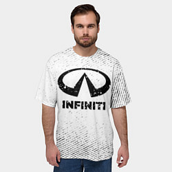 Футболка оверсайз мужская Infiniti с потертостями на светлом фоне, цвет: 3D-принт — фото 2