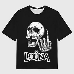 Футболка оверсайз мужская Louna череп, цвет: 3D-принт
