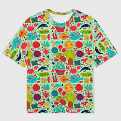 Футболка оверсайз мужская LOVE SUMMER SEA, цвет: 3D-принт