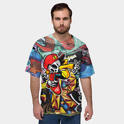 Футболка оверсайз мужская Cool skater, цвет: 3D-принт — фото 2