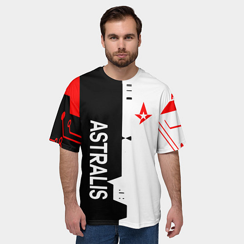 Мужская футболка оверсайз ASTRALIS ЗВЕЗДА / 3D-принт – фото 3