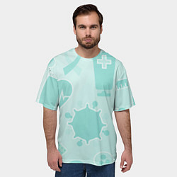 Футболка оверсайз мужская Медицинские профессии, цвет: 3D-принт — фото 2