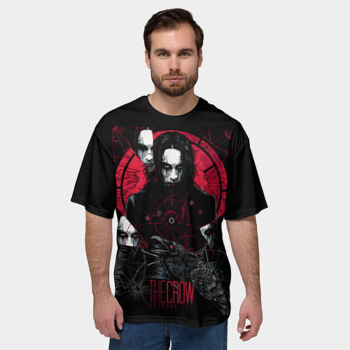 Мужская футболка оверсайз Брэндон Ли - фильм Ворон / 3D-принт – фото 3