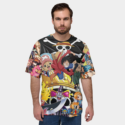 Мужская футболка оверсайз One Pieceгерои / 3D-принт – фото 3