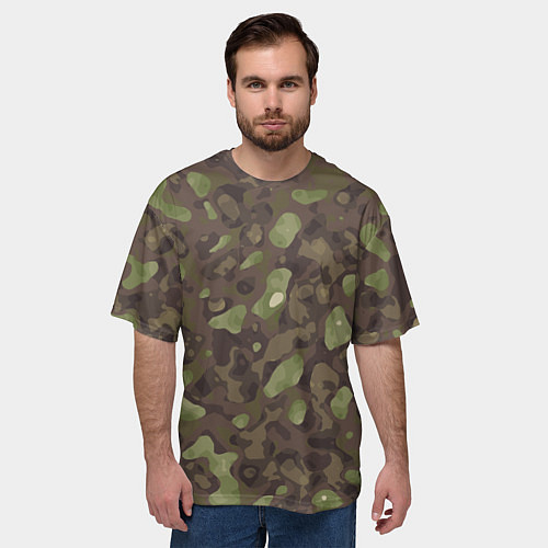 Мужская футболка оверсайз Камуфляж Multicam / 3D-принт – фото 3