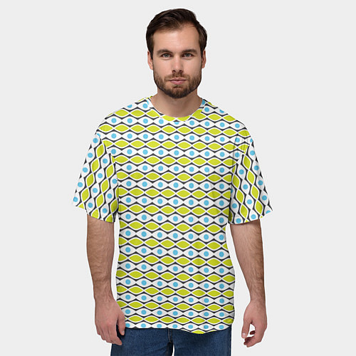 Мужская футболка оверсайз Геометрия абстракция / 3D-принт – фото 3