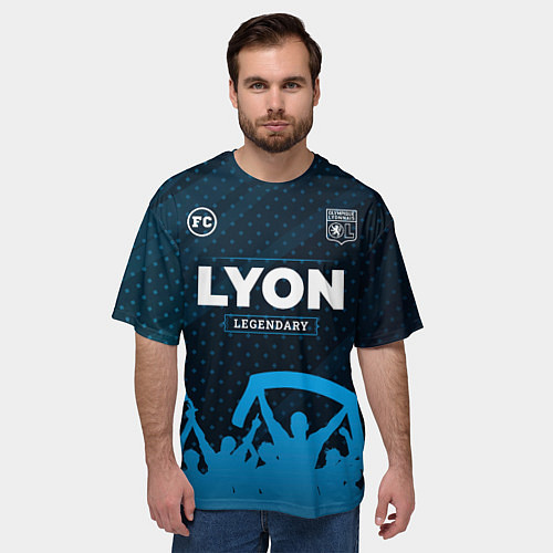 Мужская футболка оверсайз Lyon Legendary Форма фанатов / 3D-принт – фото 3