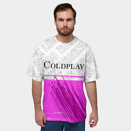 Мужская футболка оверсайз Coldplay Rock Legends / 3D-принт – фото 3