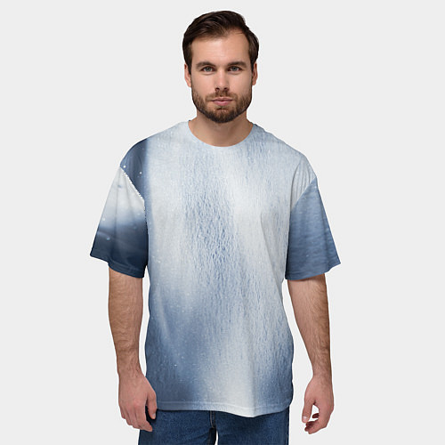 Мужская футболка оверсайз Абстрактный пепел - Серый / 3D-принт – фото 3