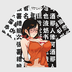 Футболка оверсайз мужская Цубаса Ханэкава - monogatari series, цвет: 3D-принт