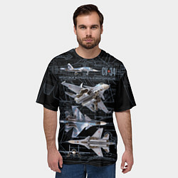Футболка оверсайз мужская Фронтовой истребитель бомбардировщик Су-34, цвет: 3D-принт — фото 2